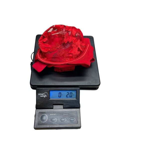 Victoria’s Secret Floral Embroidery Bra Very Sexy Unlined Demi Red 36DD Sheer - Picture 8 of 8